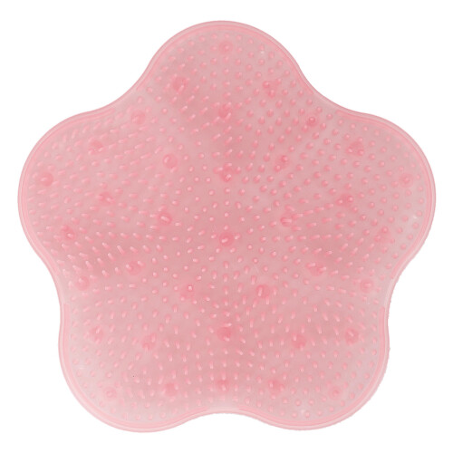 (Pink) Bodenfußmassagegerät Silikon Duschbürste Rosa
