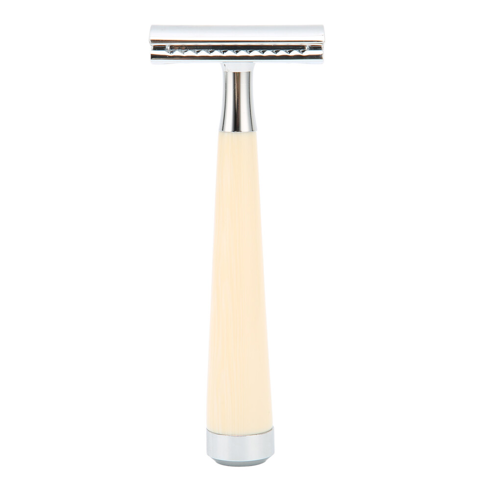 Beige (Beige) Manual Razors High Safety Double Edged Long Handle