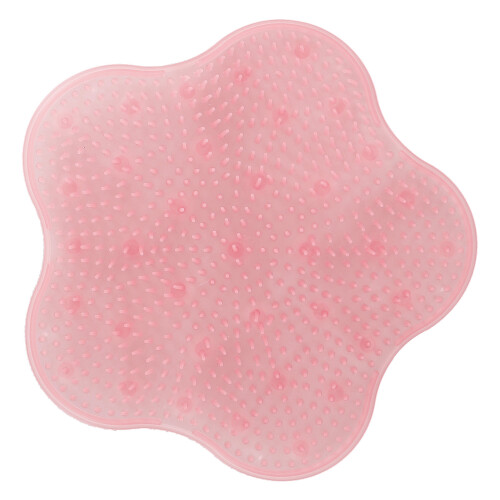 (Pink) Bodenfußmassagegerät Silikon Duschbürste Rosa 2