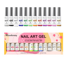 12-Farben Nail Art Gel Lack Set DIY Maniküre
