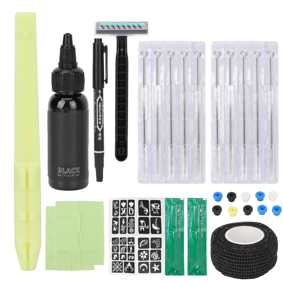 (5RL) Professional Hand Tattoo Pen Kit DIY for Beginners