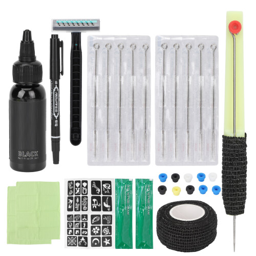 (7RL) Professionelles Handtattoo-Stift-Set DIY für Anfänger 1