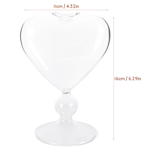 1 St Cocktailkopp Hjärtform För Vin (Transparent) 1