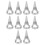 10x Baard Scheiding Ring Zilver 4