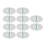 10x Oval Sensorabdeckungen wasserdicht mit Klebeband 5