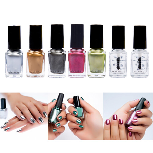 Spiegel-Nagellack Lang anhaltend Metallic Edelstahl 1