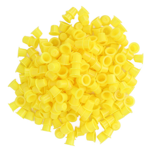 (S) 1000x Yellow Tattoo Ink Cups Microblading 2