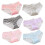 6Pcs Kvinnors Underkläder Randig Navy Bow Låg Midja Triangulära Briefs 1