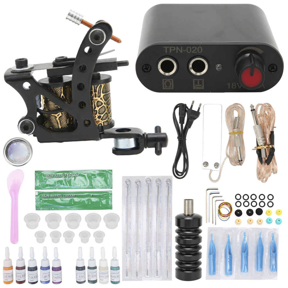 (EU Plug) Mini Tattoo Coil Machine Power Supply Clip Cord 90-265V US Plug