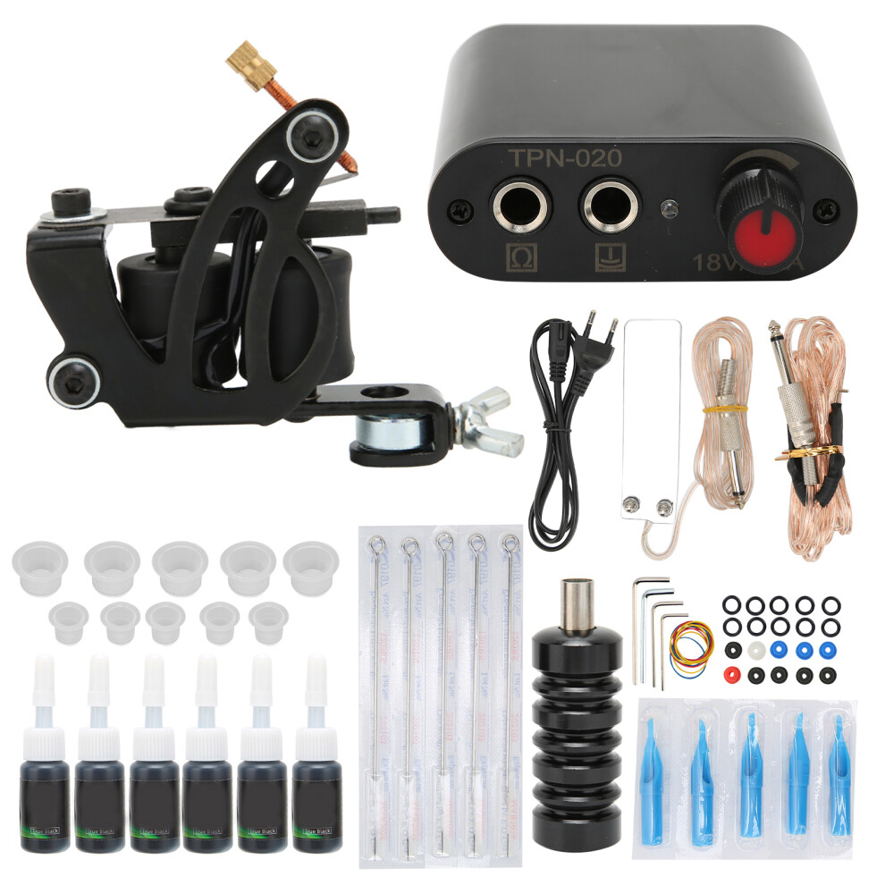 (EU Plug) Coil Tattoo Machine Foot Pedal Power Supply 90-265V