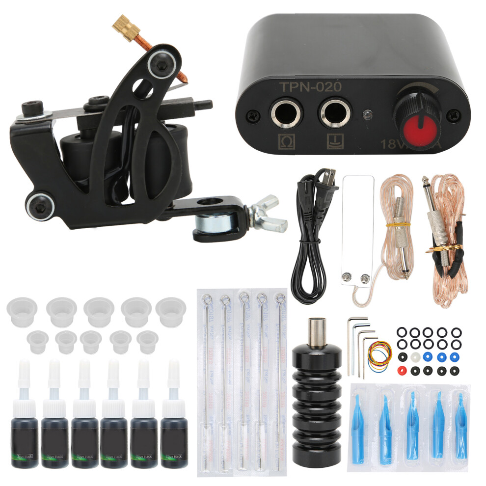 (US Plug) Coil Tattoo Machine Foot Pedal Power Supply 90-265V