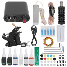 (US Plug) Tatoagemachine Kit Voeding 90-265V EU Plug