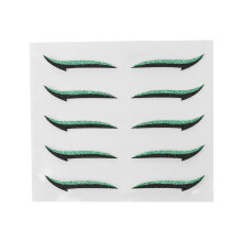 (Green) Farbige wasserfeste Wimpern-Sticker Silber