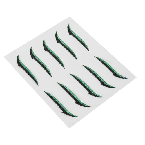 (Green) Farbige wasserfeste Wimpern-Sticker Silber 2