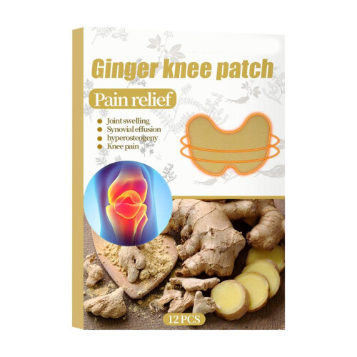 12PCS Ginger Knee Patch Plaster for Muscle Neck Discomfort 2