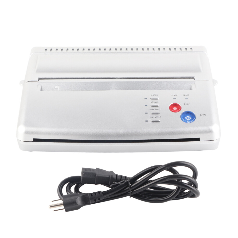 Silver (Us Plug) Tattoo Stencil Transfer Machine Thermal Copier Printer 100-240V