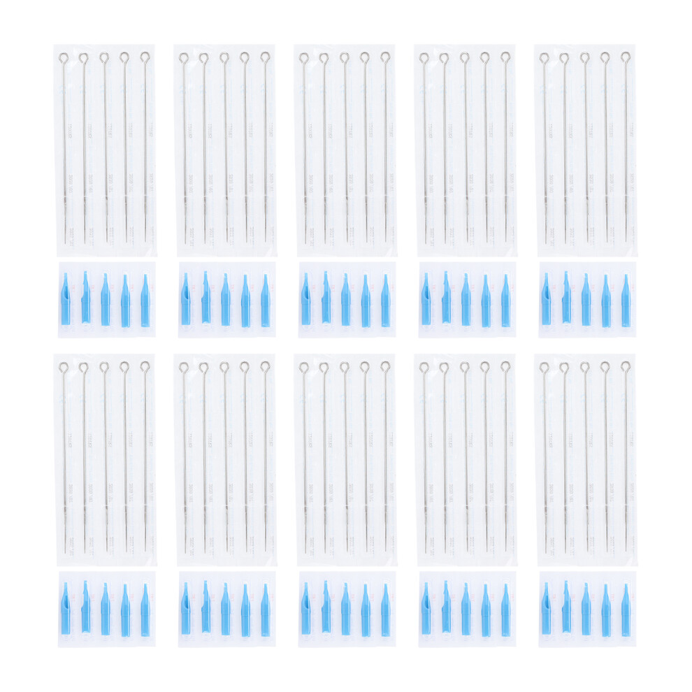 (7RS+7RT) Tattoo Needles Tips Set 50pcs Disposable Mixed Assorted(7RS+7RT)