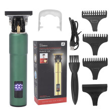(Blackish Green) Draadloze Oplaadbare Haarknipper LCD