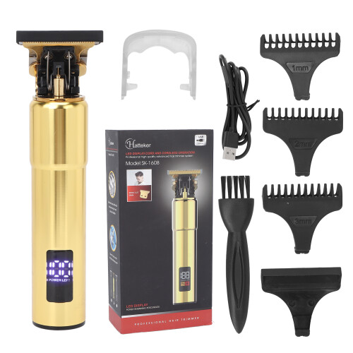 (Gold) Draadloze Oplaadbare Haarknipper LCD