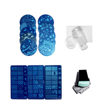 Stamp Plate Stamper Scraper Set for French Nail Art DIY