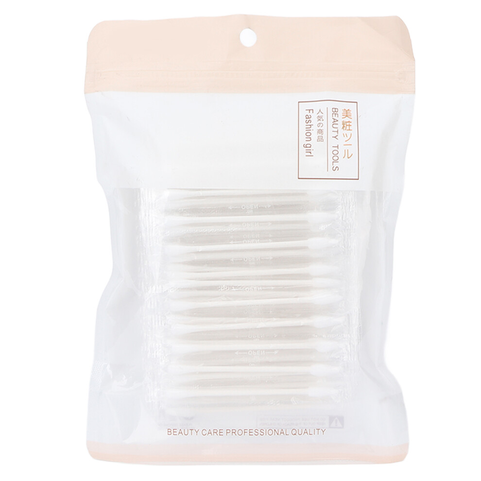 100pcs Double Headed Cotton Swab Disposable Cleaning Makeup Stick
