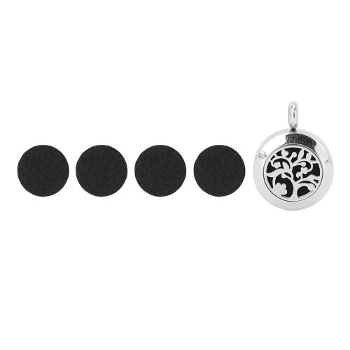 Aromatherapie-Locket Diffuser, baumförmig, Edelstahl 2