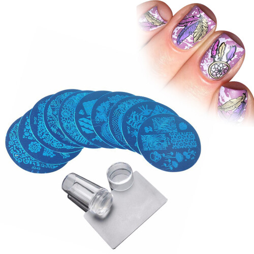 Set Piastre Timbro Unghie Artistiche DIY 2