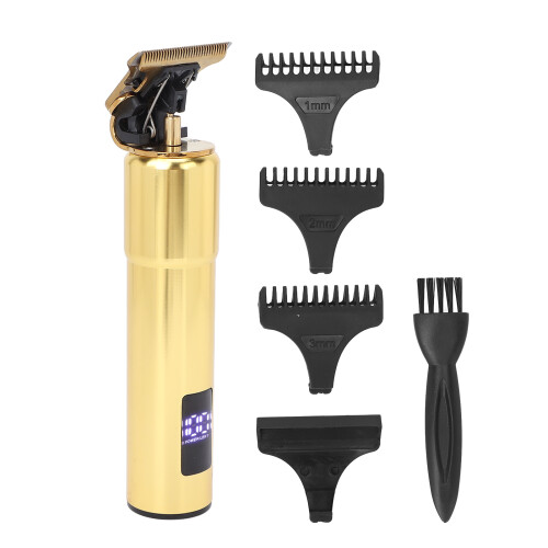 (Gold) Draadloze Oplaadbare Haarknipper LCD 2
