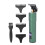 (Blackish Green) Draadloze Oplaadbare Haarknipper LCD 4