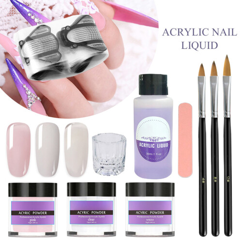 Acrylic Nail Set with Brush Powder Liquid Manicure Tools 2
