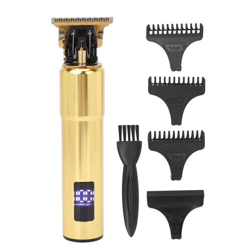 (Gold) Draadloze Oplaadbare Haarknipper LCD 1