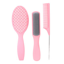 (Pink Box Packed) 3-teiliges Haarbürsten-Set, Entwirrungskamm, Rosa Box