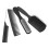 (Black Box Packed) 4pcs Hair Comb Set Wide Fine Teeth Detangling 5