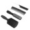 (Black Box Packed) 4pcs Hair Comb Set Wide Fine Teeth Detangling 2