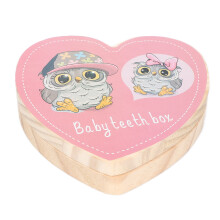 Baby Tooth Box Wooden Teeth Hair Keepsake Organizer