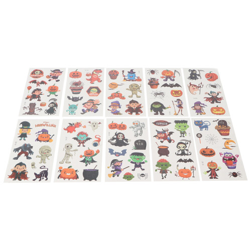(#X) 10 Stuks Make-up Sticker Halloween Kinderen 1