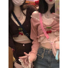 (S, Pink) Summer Pink Sweet Lolita Tops Women Designer Japanese Style Kawaii Slim Tanks Female Ruffled Korean Beach Casual Cute Vest 2023