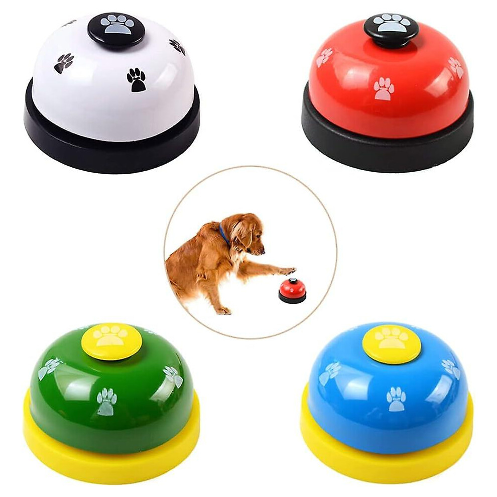 Kikidex (As Show, One Size) Pet Training Bell, Press Bell For Puppy Toilet Training/Interactive Toy Feeding, Pet Interaction Bell(4 Pcs)
