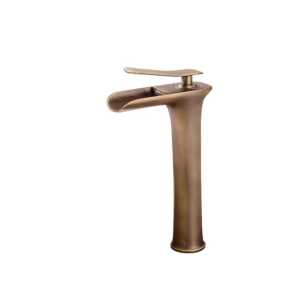 Kikidex (As Show, One Size) Basin Faucet Antique Brass Tall Basin Faucet
