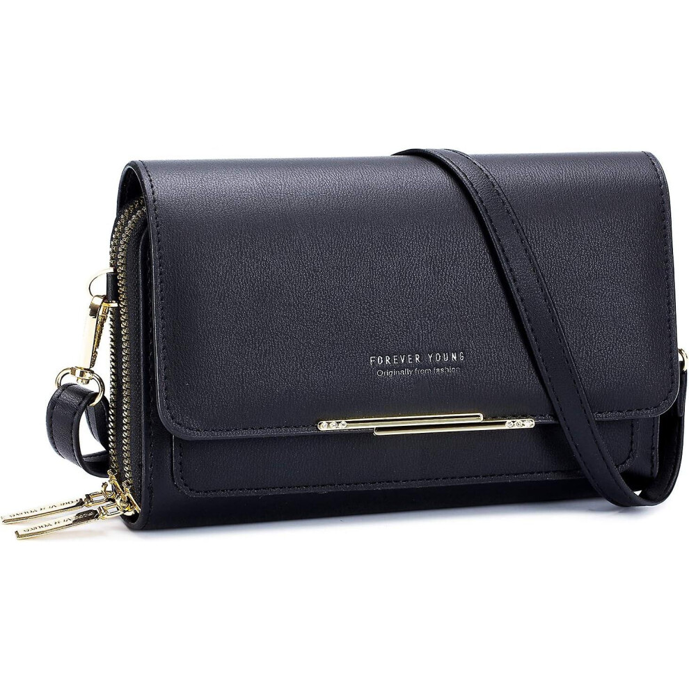 Kikidex (As Show, One Size) Mobile Phone Case Shoulder Bag Pu Messenger Bag Mobile Phone Case With Card Slot