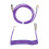 Cable de teclado USB-C a USB-A enrollado en nylon morado 2