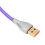 Cable de teclado USB-C a USB-A enrollado en nylon morado 12