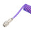 Cable de teclado USB-C a USB-A enrollado en nylon morado 9