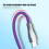 Cable de teclado USB-C a USB-A enrollado en nylon morado 7