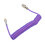 Cable de teclado USB-C a USB-A enrollado en nylon morado 4
