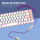 Cable de teclado USB-C a USB-A enrollado en nylon morado 13