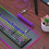 Cable de teclado USB-C a USB-A enrollado en nylon morado 11