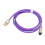 Cable de teclado USB-C a USB-A enrollado en nylon morado 6