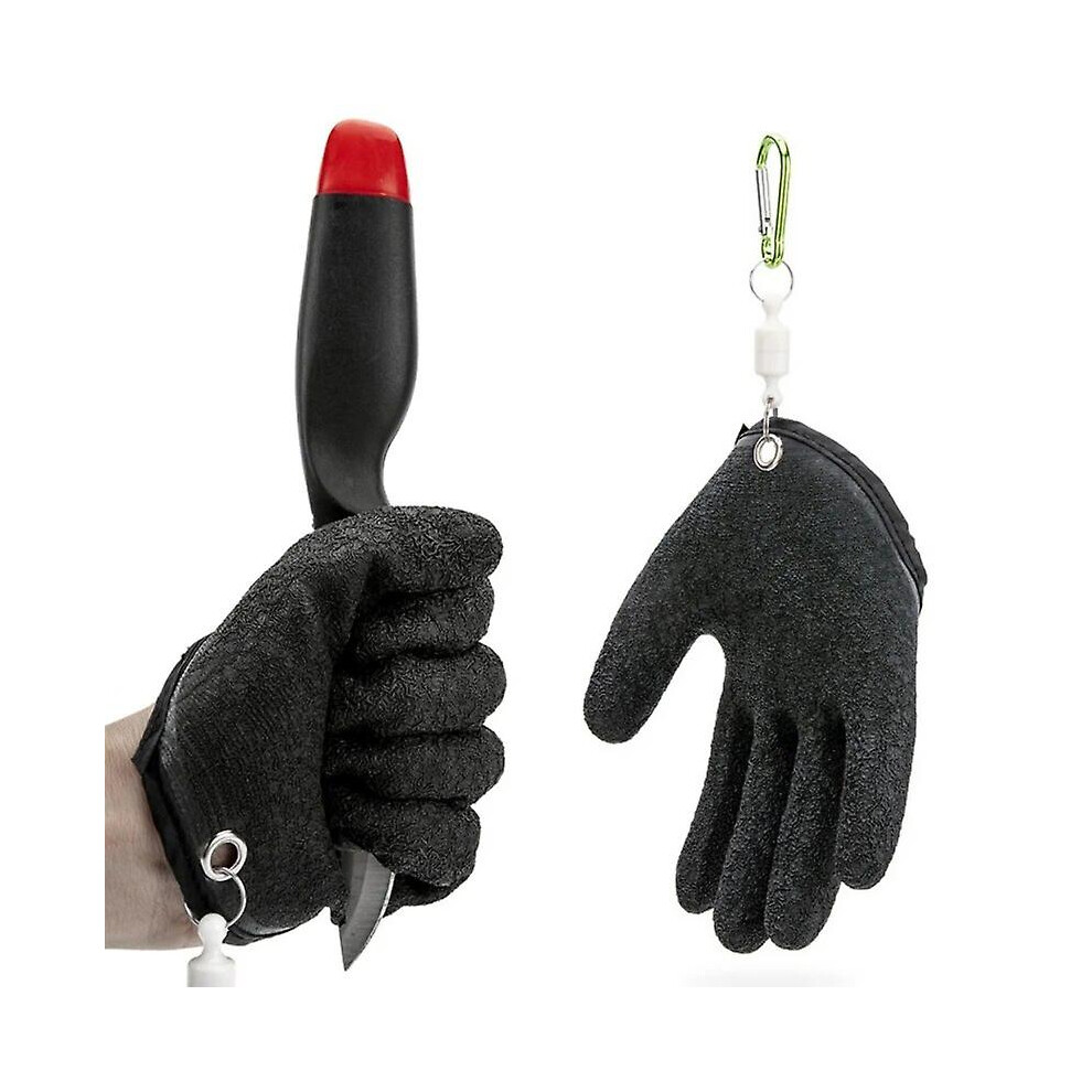 Kikidex (As Show, One Size) Anti-Slip Latex Fishing Gloves Hand Protection From Puncture And Scrape Waterproof Fishing Gloves