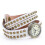 (White) Women's Vintage Rivets Bracelet Wrist Watch 1